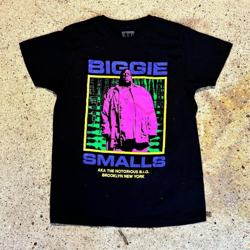 Notorious B.I.G. Biggie Smalls Men's Black Graphic T-Shirt Size L‎
